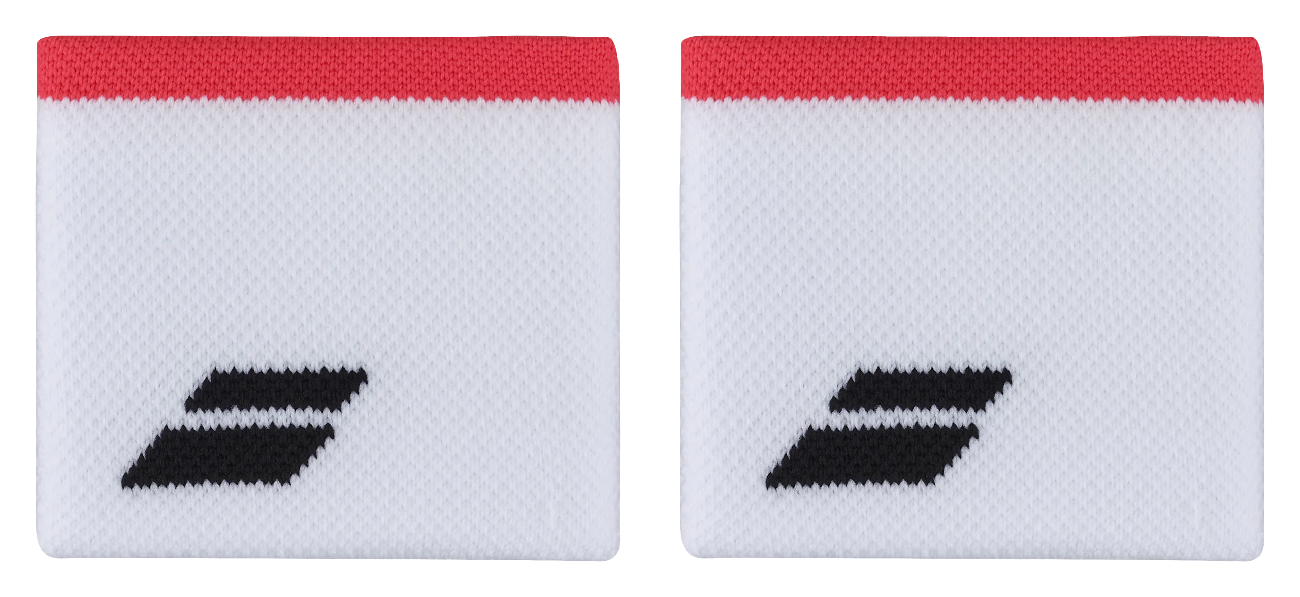BABOLAT LOGO WRISTBAND _ White/Strike Red