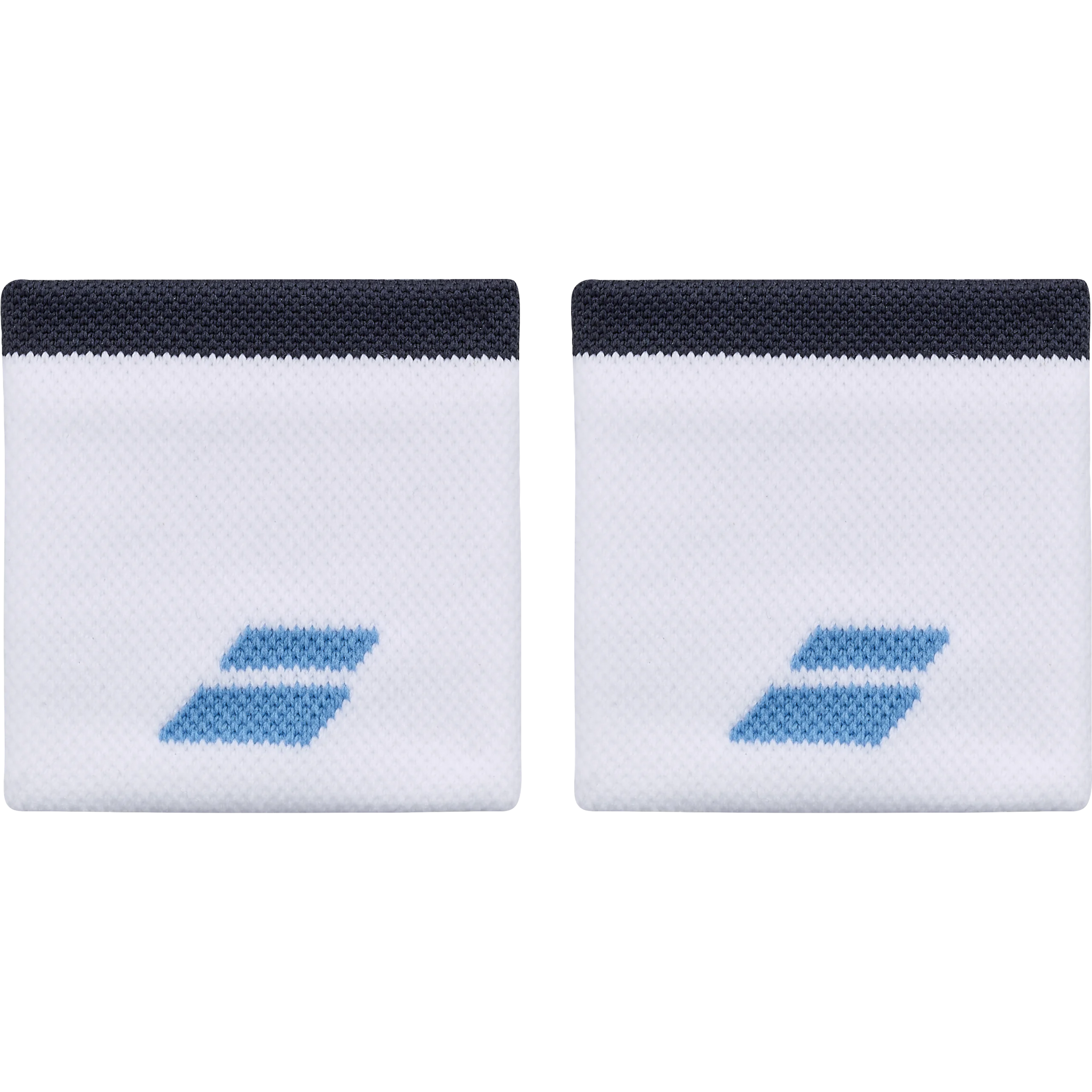 BABOLAT LOGO WRISTBAND _ White/Drive Blue