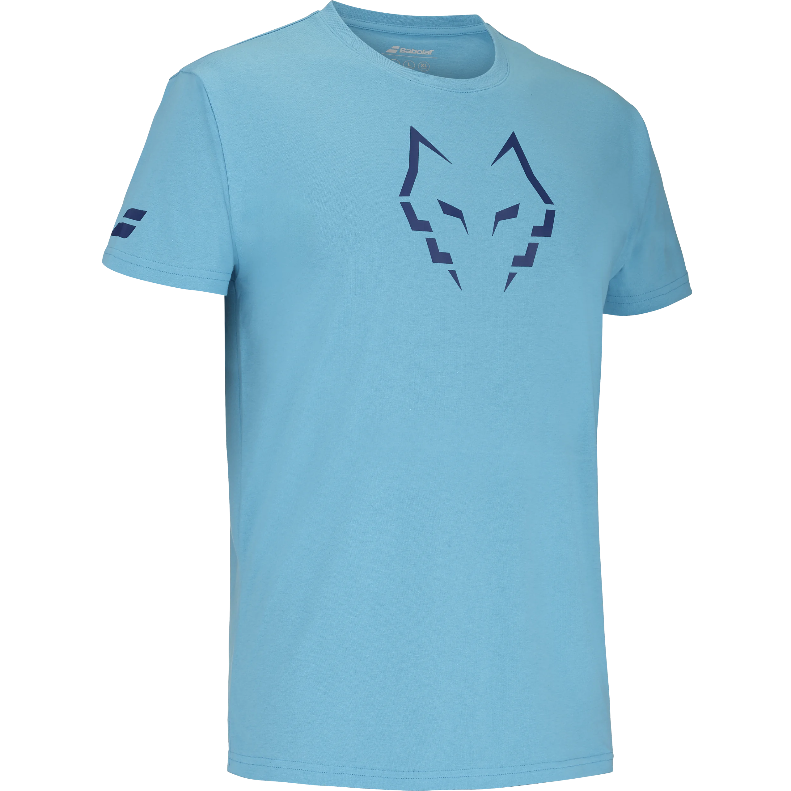 BABOLAT COTTON TEE J. LEBRON __ Cyan Blue